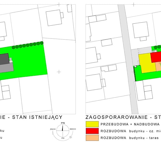 Projekt Zagospodarowania Dzia Ki Instniejacy Projektowany Zdj Cie