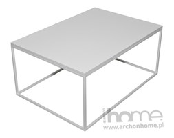 Stolik ICON, archonhome.pl Wysokość 40 cm Prostokątne Metal Płyta MDF Rodzaj nóg Płozy