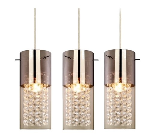 LAMPA wisząca ZARA LP-5221/3L Light Prestige nowoczesna OPRAWA kryształki glamour crystal tuby chrom przezroczyste