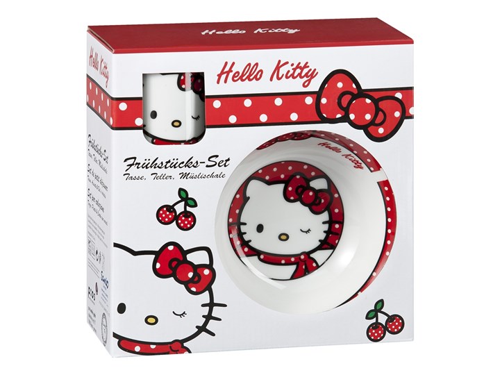 Zestaw śniadaniowy "RED CHERRY" HELLO KITTY - P:OS - 68171
