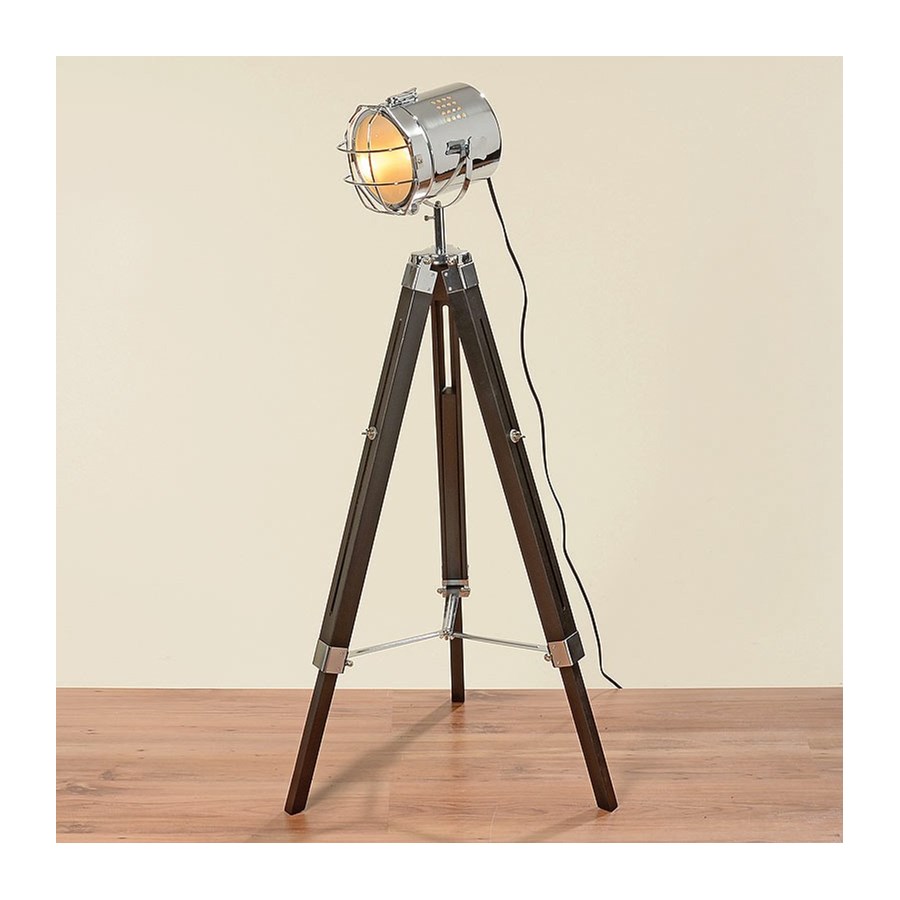LAMPA TRÓJNÓG REFLEKTOR DREWNIANA - Lampy podłogowe - zdjęcia, pomysły, inspiracje - homebook