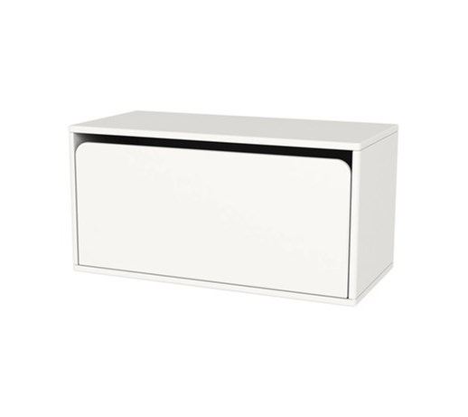 Komoda z 1 głęboką szufladą, 36x72x34,8, biały MDF
