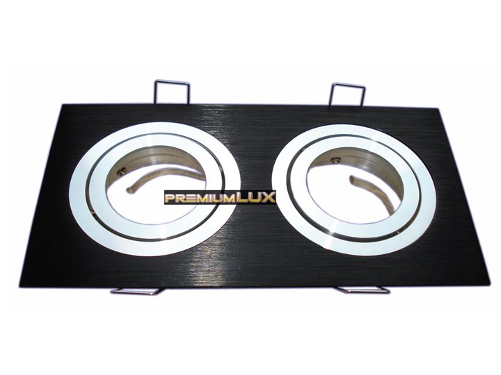 Oprawa halogenowa sufitowa JOTA K/2 podwójna czarna prostokąt drapana aluminiowa hurtownia led Premium Lux