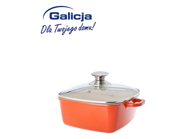 Garnek ceramiczny kwadratowy Ceramic ECO 4l, indukcja.