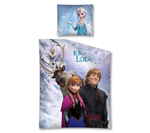 Pościel Frozen 140x200 D Kraina Lodu Elsa, Anna, Kristoff, Sven i Olaf 8824