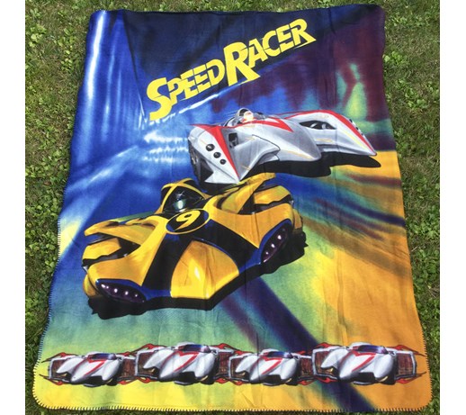 Kocyk dziecięcy polarowy 130x160 Speed Racer 0062 Detexpol ostatnie 2 sztuki wyprzedaż