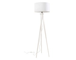 Lampa podłogowa, stojąca, trójnóg LW14-03-09 tkanina Lampa sztalugowa drewno Materiał(Poprawny) Tkanina