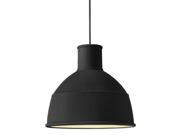 Unfold Muuto czarna, nowoczesna lampa wisząca z silikonu