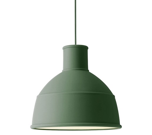 Unfold Muuto zielona, nowoczesna lampa wisząca z silikonu
