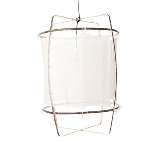 Ay illuminate Z1 Ø67cm - bambusowa lampa wisząca z jedwabno-kaszmirową tkaniną