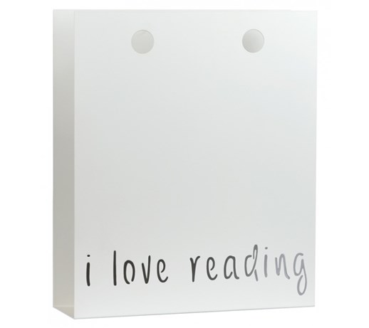 Gazetownik “i love reading“ biały
