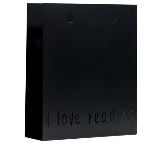 Gazetownik “i love reading“ czarny