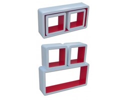 Regał CREATIVE CUBE CG3031 biało-czerwony