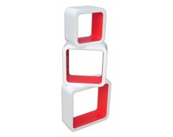 Regał CREATIVE CUBE CG3017 biało-czerwony