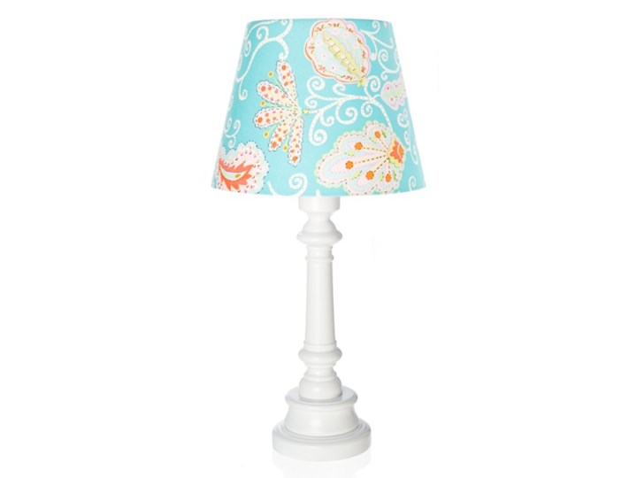 Lampa dla dzieci Turkusowe Kwiaty - stożek Szary