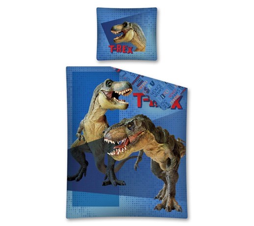 Pościel Licencyjna 160x200 Detexpol Zwierzęta Dinozaury 3N