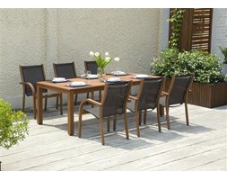 Stół prostokątny Alama 224x100 Drewno Kształt blatu Kwadratowy
