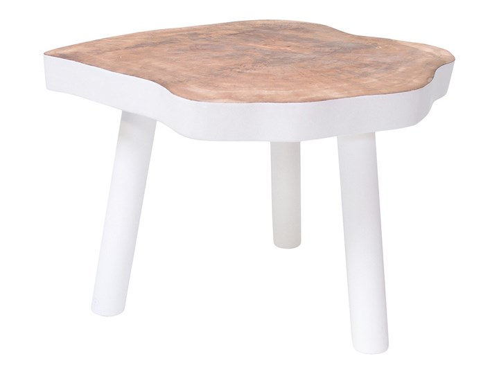 Hk Living :: Side Table in the shape of a wood trunk L white