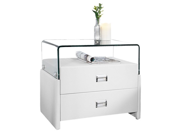Bedside cabinet Monako - white