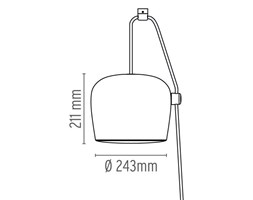 Flos :: Lampa Wisząca Aim Black (z wtyczką) Tworzywo sztuczne Lampa inspirowana metal Styl Nowoczesny