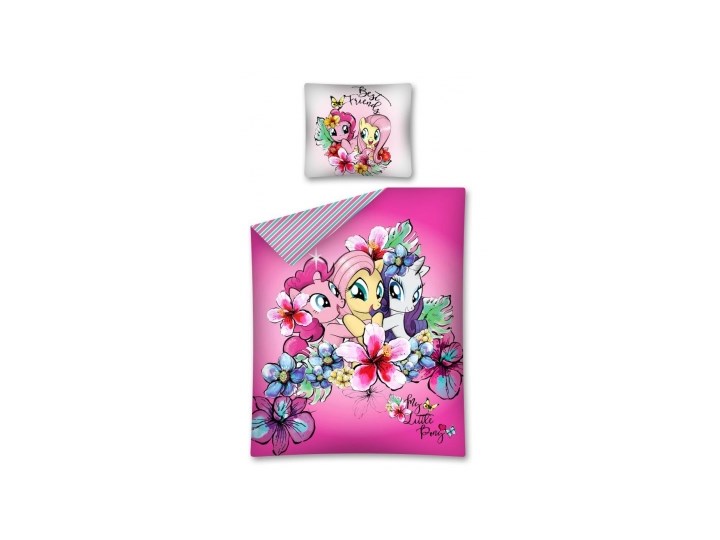 Pościel dziecięca Kucyki Pony i kwiaty 140x200