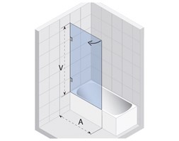 RIHO SCANDIC LIFE - MISTRAL M107 parawan nawannowy jednoczęściowy 80 cm lewy // GX0103201 Liczba części jednoczęściowe