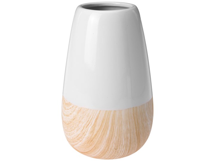 Ceramiczny wazon WOOD LOOK na sztuczne kwiaty, dekoracje