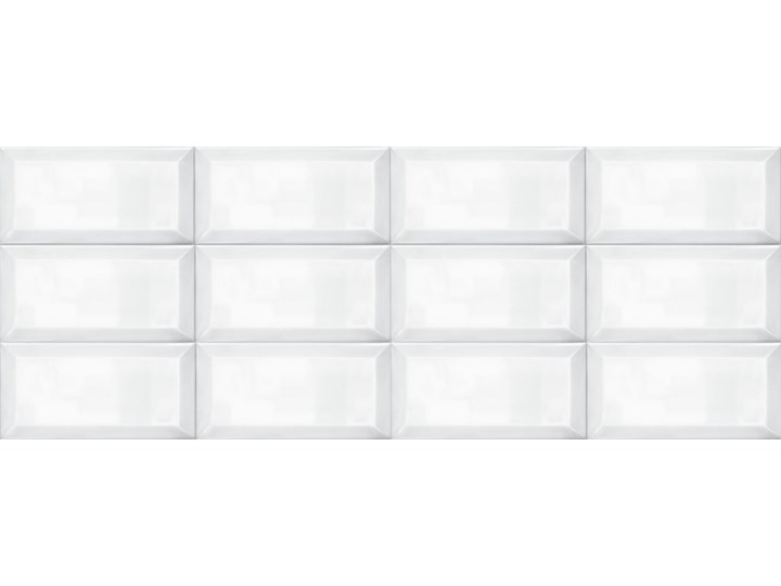 Ribesalbes Bisel Blanco Brillo 10x20 Płytka ścienna szkliwona