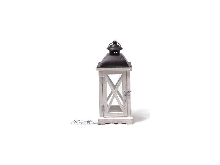 Lampion drewniany Black&White II