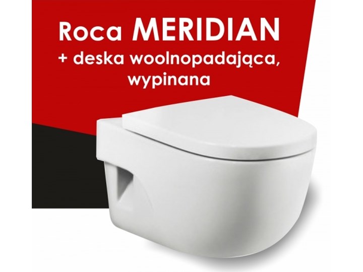 ROCA MERIDIAN muszla podwieszana + deska wolnoopadająca z duroplastu Toscana+ MATA MONTAŻOWA