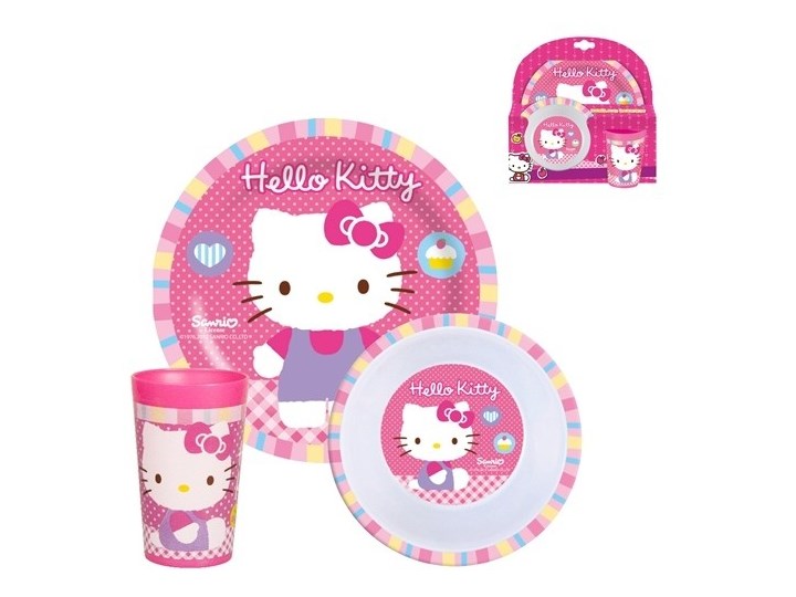 Zestaw obiadowy dla dziecka HELLO KITTY - P:OS - 1214312