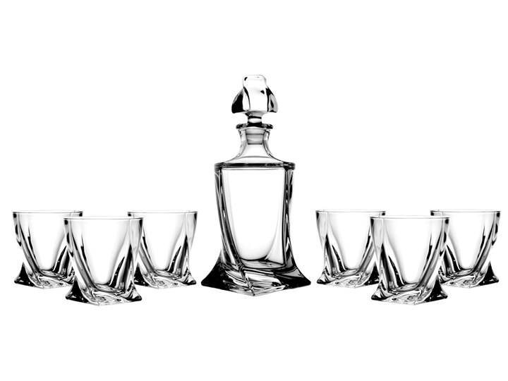 Karafka i 6 sztuk szklanek do whisky 4381