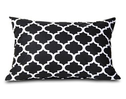 Zestaw 3 poszewek bawełnianych czarno-białych 40x60 Styl orientalny Prostokątne tkanina 40x40 cm 40x60 cm Bawełna Wzór Geometryczny
