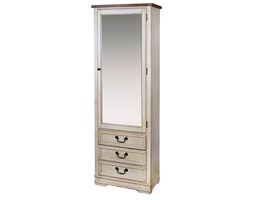 Patiomeble.eu LIMENA 813 Witryna z lustrem w stylu francuskim Szerokość 64 cm Drewno Wysokość 181 cm Styl Vintage