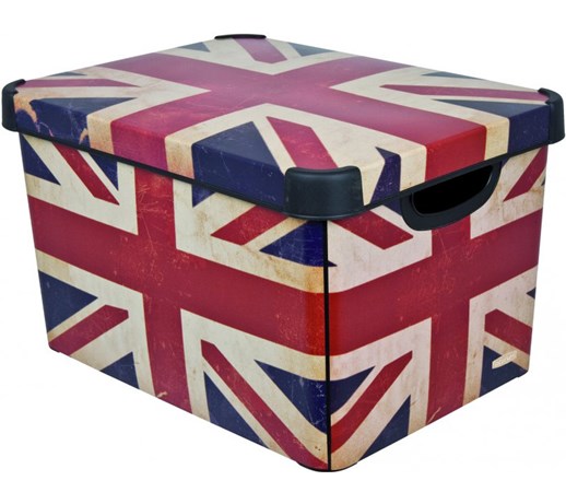 CURVER Pojemnik Deco's Stockholm L British Flag 25 l, BEZPŁATNY ODBIÓR: WARSZAWA, WROCŁAW, KATOWICE, KRAKÓW!