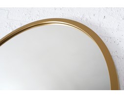Lustro Scandi złote szkło płyta MDF Ścienne okrągłe Styl klasyczny