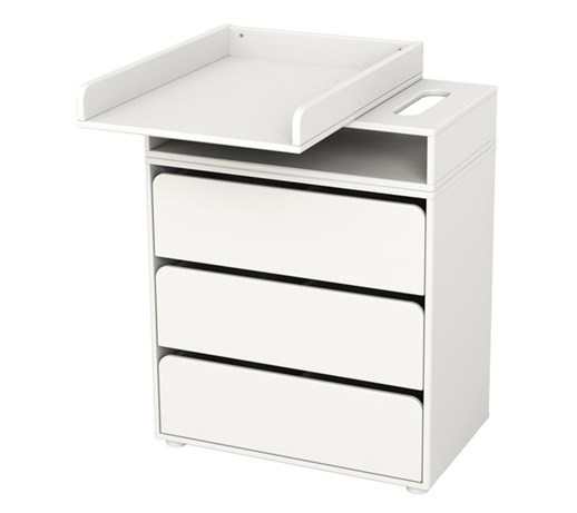 Przewijak i komoda z 3 szufladami, 96x72x43,5/72