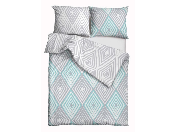 Pościel bawełniana Vital Diamond Light Blue & Grey Dual