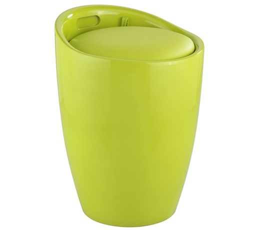Pufa CANDY LIGHT GREEN - kosz na pranie, 2 w 1 , WENKO