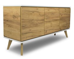 Szeroka komoda 160 cm - Skandica JORGEN 2+2 – złoty dąb Z szafkami i szufladami Wysokość 74 cm Drewno Głębokość 45 cm Styl Nowoczesny Styl klasyczny