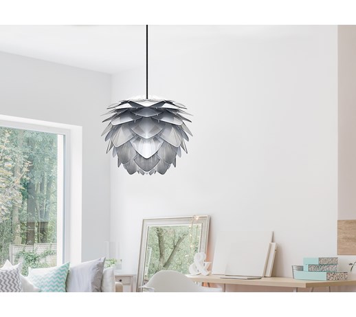 Lampa sufitowa z oprawą - srebrna - ANDELLE