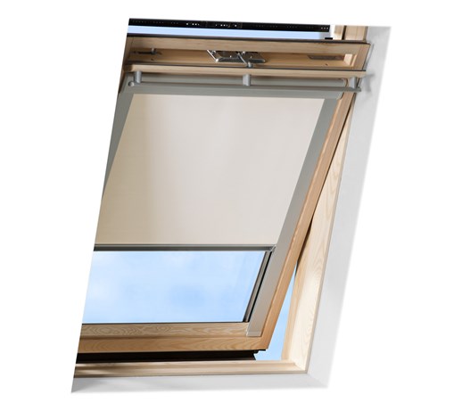 Roleta dachowa pasująca do okien dachowych marki VELUX ®, Zaciemniająca, kremowa, M04 / 304 (61,3x74 cm)