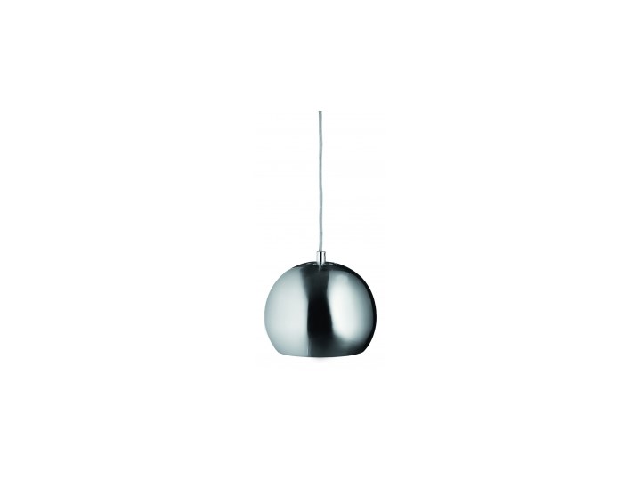 Lampa wisząca – BALL, chrom, czarny przewód