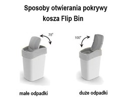 Kosz do segregacji 25 litrów FLIP BIN Curver plastik pomarańczowy Kosz z pokrywą tworzywo sztuczne