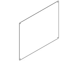 Lustro ze stali nierdzewnej 60 x 50 cm RODAN Franke metal Prostokątne szkło Lustro bez ramy