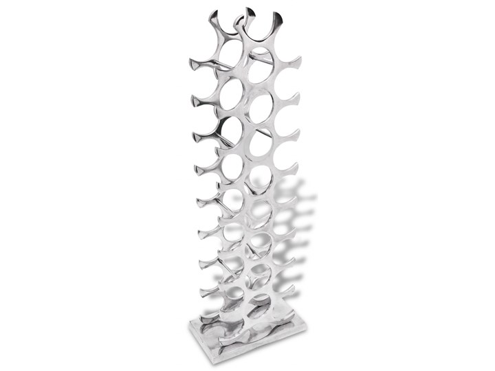 vidaXL VidaXL Stojak na wino, 27 butelek, aluminium srebrny