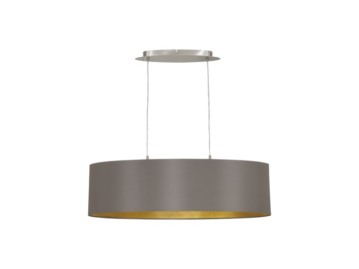 Lampa wisząca abażurowa elipsa Eglo Maserlo 2x60W E27 ciemnoszary/złoty 31614
