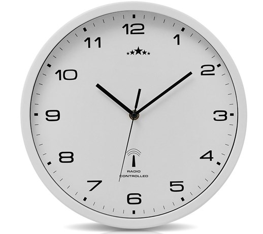 ZEGAR ŚCIENNY BIAŁY 31CM AUTOMATYCZNA ZMIANA CZASU