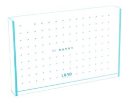 Ramka na zdjęcia z niebieskimi krawędziami Lund London Flash Tidy, 15,6x10,2 cm Tworzywo sztuczne Rozmiar zdjęcia 10,2x15,6 cm