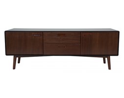 Komoda Juju niska Płyta MDF Drewno Wysokość 53 cm Styl Prowansalski Z szafkami i szufladami skóra Szerokość 150 cm Styl Vintage